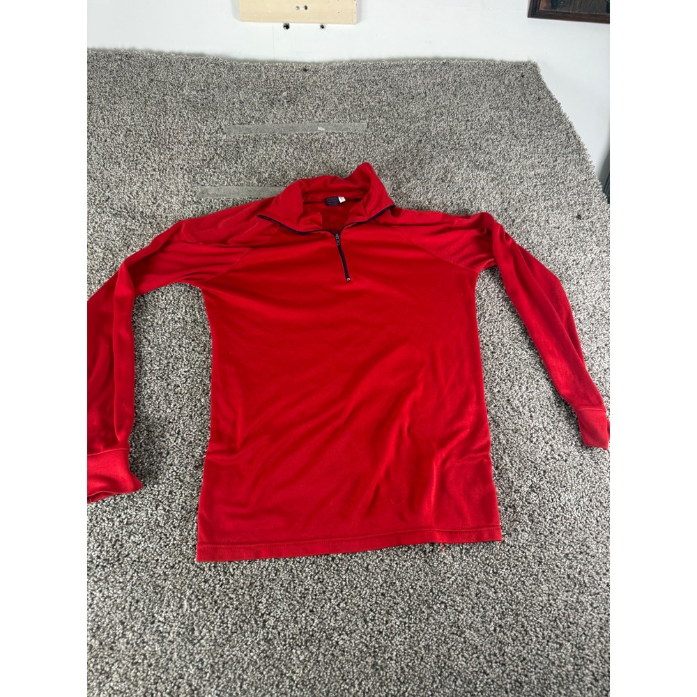 Patagonia Capilene Mens Large Red Vintage‎ 1/4 Zip Pullover Base Layer